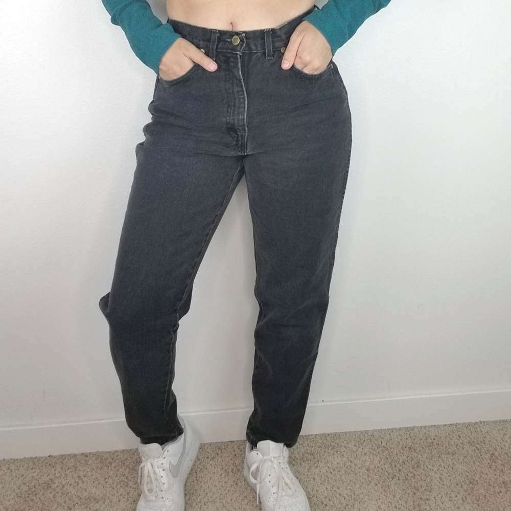 Vintage Made in USA High-Waisted Black Jeans